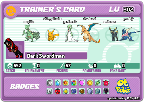 Dark Swordman Card otPokemon.com