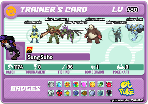 Sung Suho Card otPokemon.com