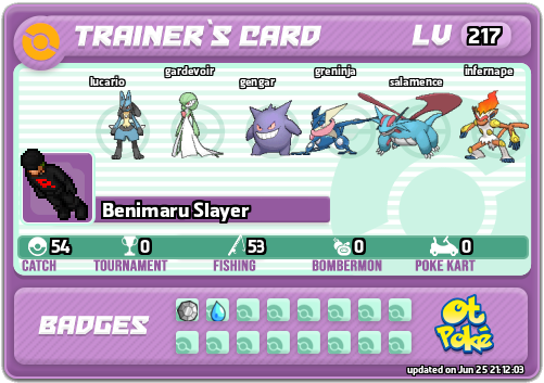 Benimaru Slayer Card otPokemon.com