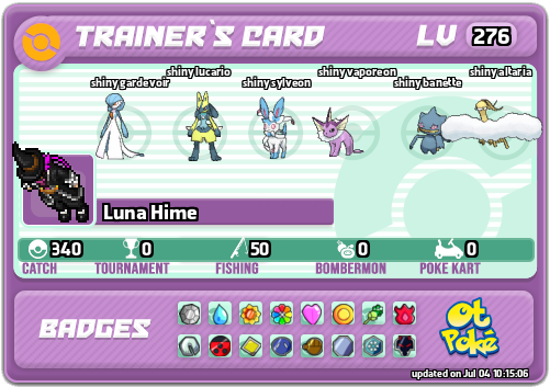 Luna Hime Card otPokemon.com