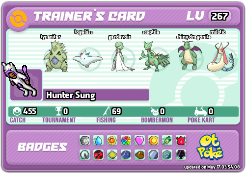 Hunter Sung Card otPokemon.com