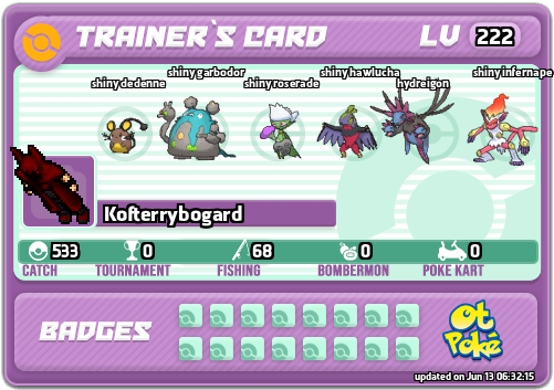Kofterrybogard Card otPokemon.com