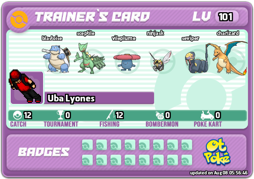 Uba Lyones Card otPokemon.com