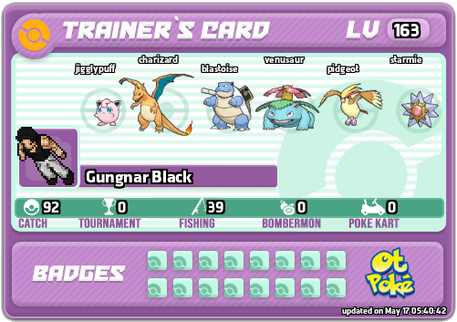 Gungnar Black Card otPokemon.com