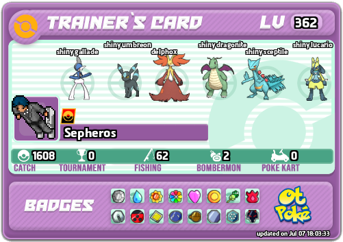 Sepheros Card otPokemon.com