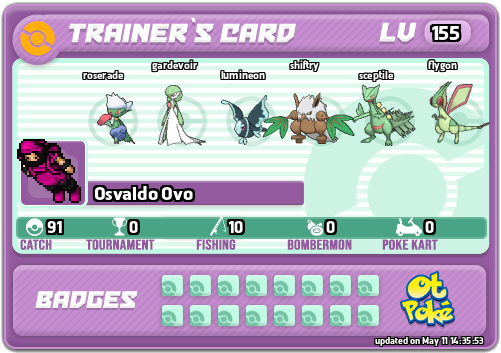 Osvaldo Ovo Card otPokemon.com