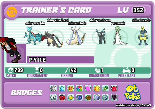 P Y K E Card otPokemon.com