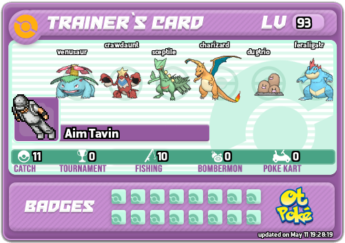 Aim Tavin Card otPokemon.com