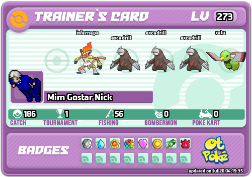 Mim Gostar Nick Card otPokemon.com