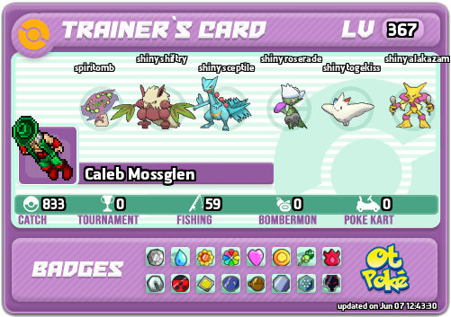 Caleb Mossglen Card otPokemon.com