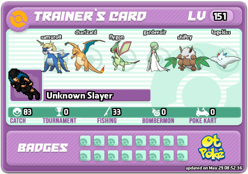 Unknown Slayer Card otPokemon.com