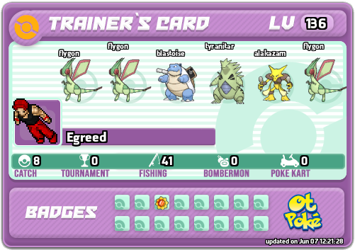 Egreed Card otPokemon.com