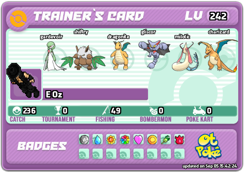 E Oz Card otPokemon.com