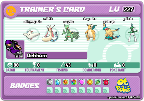 Dehhom Card otPokemon.com