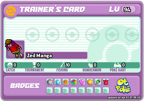 Zed Manga Card otPokemon.com