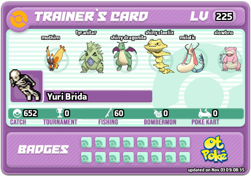 Yuri Brida Card otPokemon.com