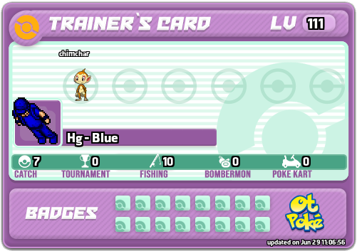Hg - Blue Card otPokemon.com
