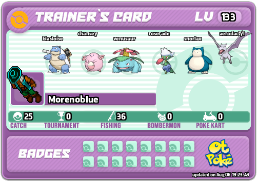 Morenoblue Card otPokemon.com