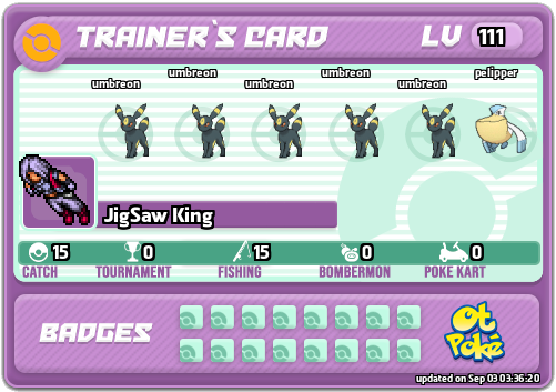 JigSaw King Card otPokemon.com
